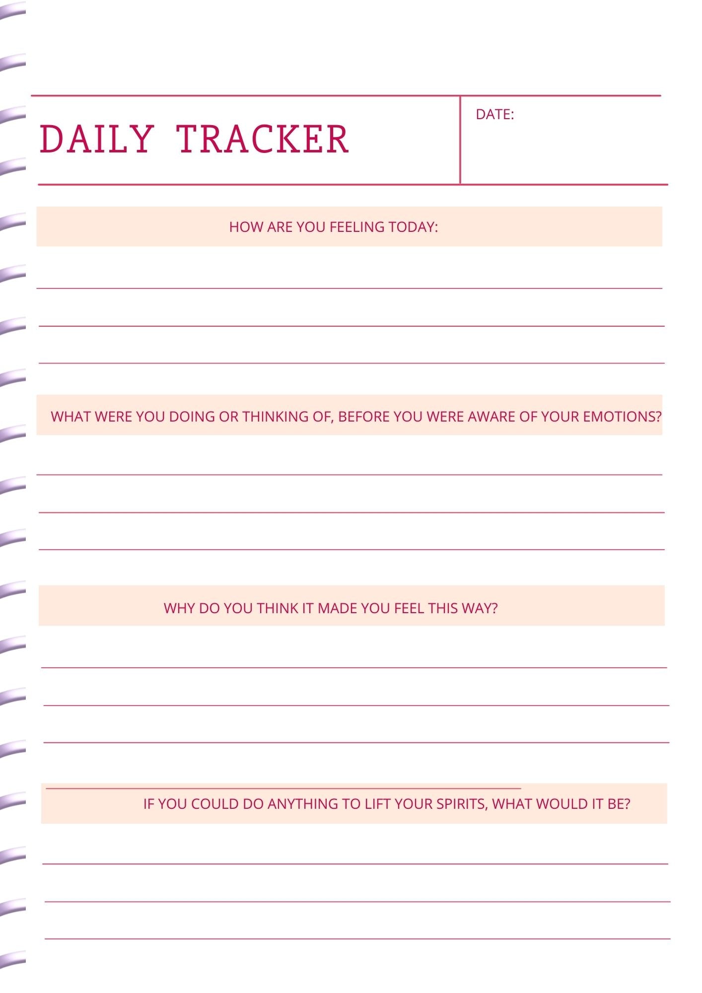 "Peaceful Moments" Planner